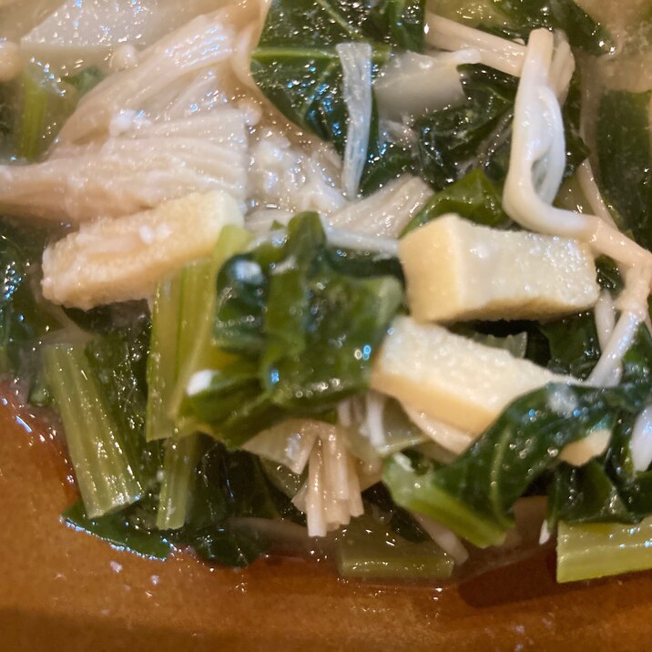 小松菜とたまねぎとえのきと高野豆腐のクリーム煮